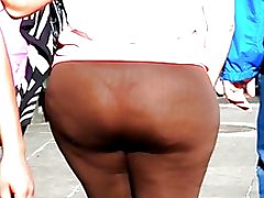 Culo gordo bbw ver a través de spandex thong